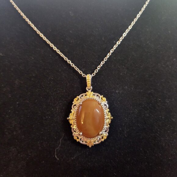 Oregon Chocolate Caramel Opal Pendant - Picture 8 of 10